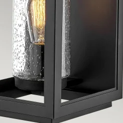 Wand Außenlampe Vintage E27 IP44 H: 51,8 cm Schwarz