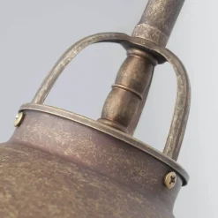 Wand Außenleuchte aus Messing in Antik Bronze