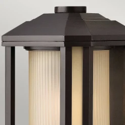 Wand Außenleuchte klein H: 29,2 cm Alu Glas E27 IP44 Retro