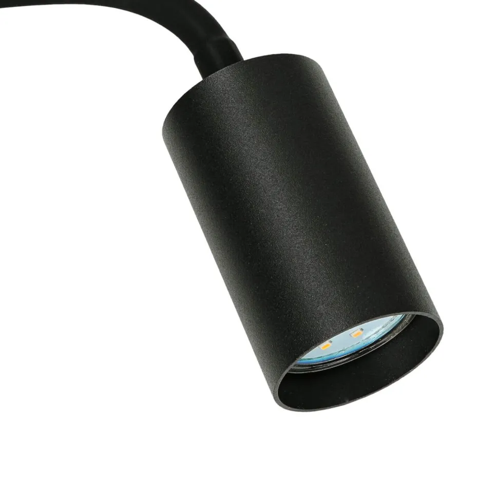 Wand Leselampe mit Schalter Schwarz verstellbar vielseitig
