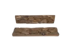 Wanddeko Teak Holz L: 60 cm Unikat Handarbeit