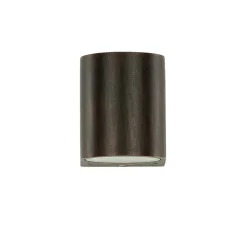 Wandlampe AALBORG außen Down Strahler Braun Antik