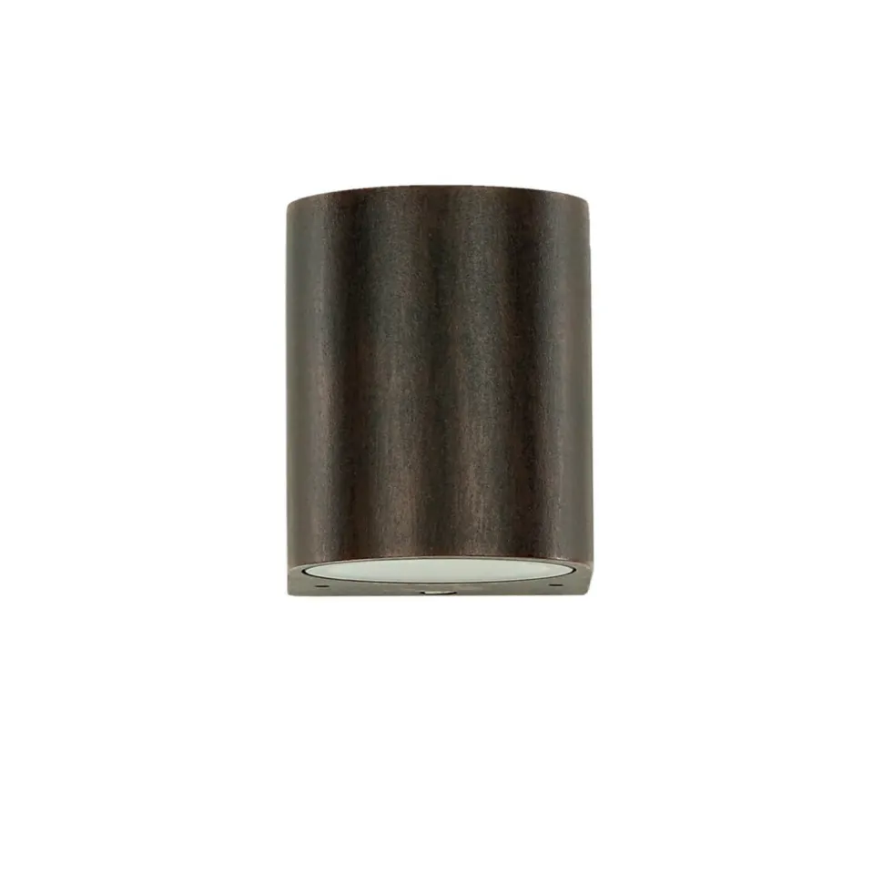 Wandlampe AALBORG außen Down Strahler Braun Antik