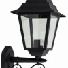 Wandlampe Außen Aluminium IP44 Schwarz Rustikal