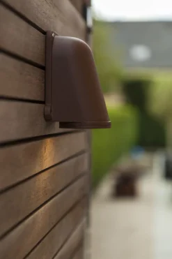 Wandlampe Außen Aluminium GU10 IP54 H:14,6 cm Rostbraun