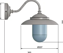 Wandlampe Außen Chrom aus Messing Hof Maritim