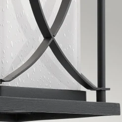 Wandlampe außen E27 IP44 H: 46,4 cm Schwarz Weiß