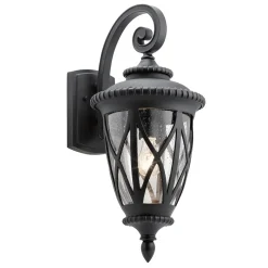 Wandlampe außen E27 IP44 Schwarz Haus Terrasse Glas