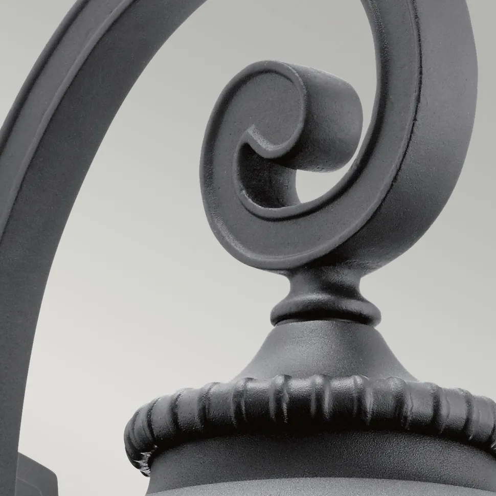 Wandlampe außen E27 IP44 Schwarz Haus Terrasse Glas