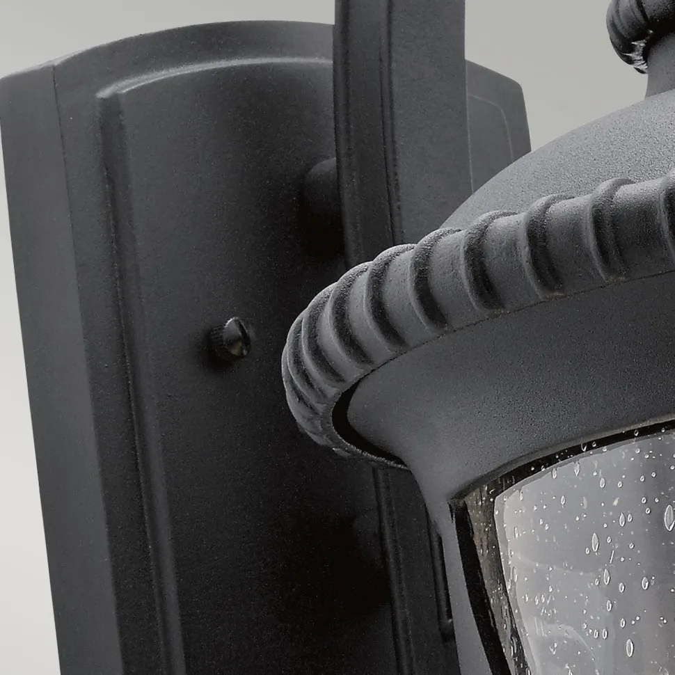 Wandlampe außen E27 IP44 Schwarz Haus Terrasse Glas