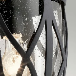 Wandlampe außen E27 IP44 Schwarz Haus Terrasse Glas