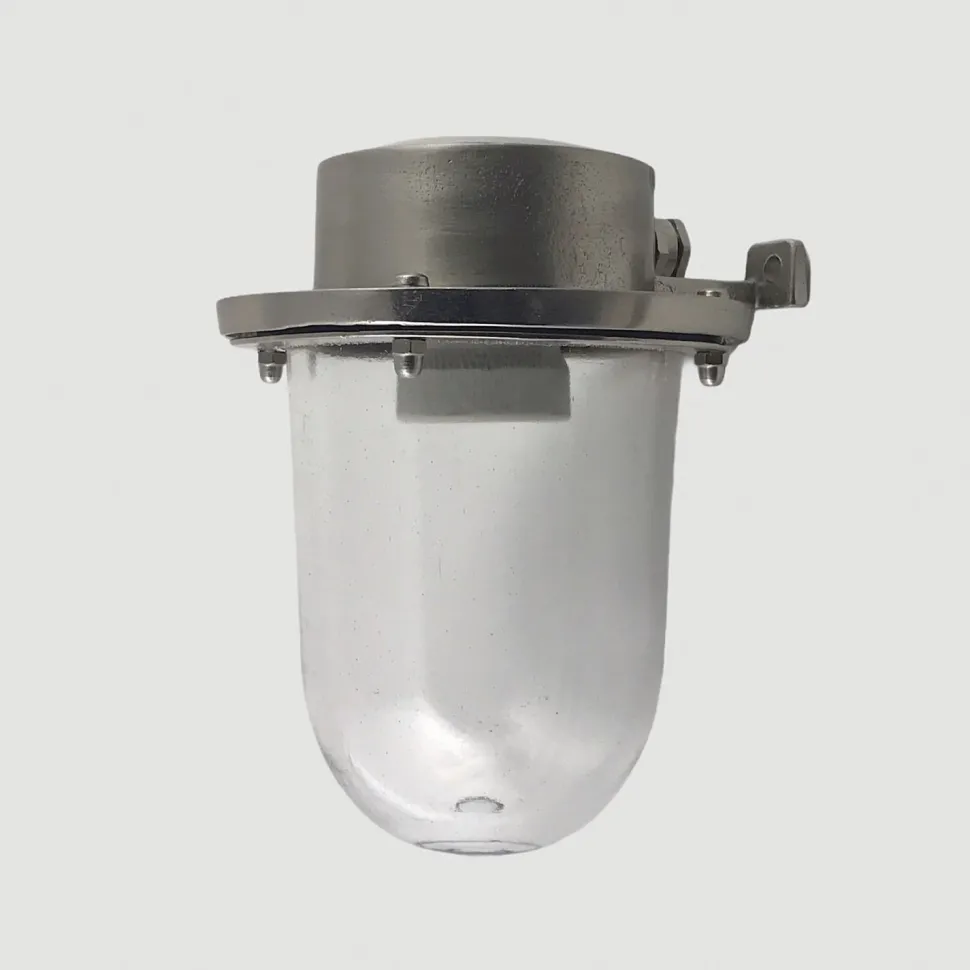 Wandlampe außen Echt-Messing Glas E27 IP64 18 cm hoch