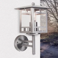 Wandlampe Außen Edelstahl Maritim IP44 rostfrei