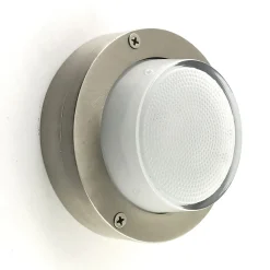 Wandlampe außen Glas Messing G9 IP64 D: 14 cm rund