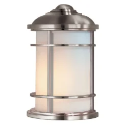 Wandlampe Außen Glas Stahl IP44 maritim Haus