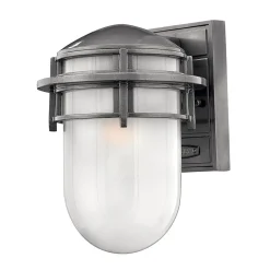 Wandlampe Außen Grau Aluminium IP44 Maritim schmal
