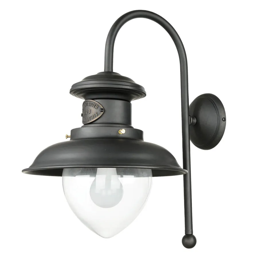 Wandlampe außen H: 45 cm Maritim Echt-Messing