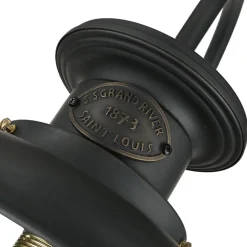 Wandlampe außen H: 45 cm Maritim Echt-Messing