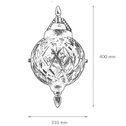 Wandlampe Außen in Kupfer antik IP44 Vintage