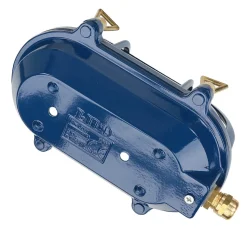 Wandlampe außen IP64 Messing Riffelglas E27 Blau Maritim