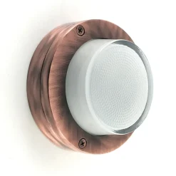 Wandlampe außen Messing Glas D: 14 cm rund IP64 G9