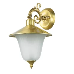 Wandlampe Außen Messing Glas Hof Rustikal IP23