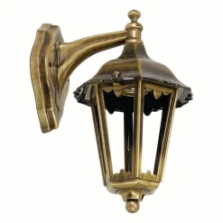 Wandlampe Außen Messing Hof Rustikal Antik IP43