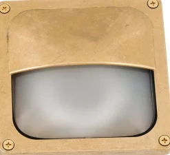 Wandlampe Außen Messing IP64 flach Haus Eingang