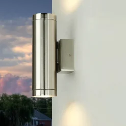 Wandlampe Außen Messing IP64 rostfrei Up Down Haus