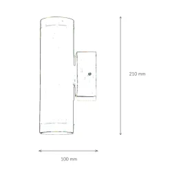 Wandlampe Außen Messing IP64 rostfrei Up Down Haus