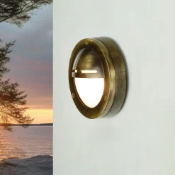 Wandlampe Außen Messing Maritim Terrassenleuchte