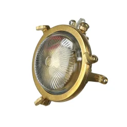 Wandlampe Außen Messing rund IP44 Maritim Haustür