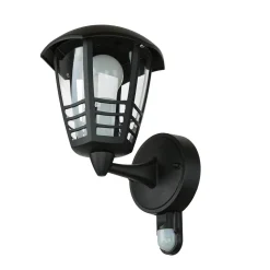 Wandlampe Außen mit Bewegungsmelder IP44 E27 Schwarz
