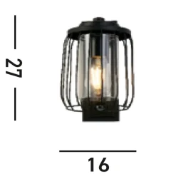 Wandlampe Außen mit Bewegungssensor Aluminium IP44 E27