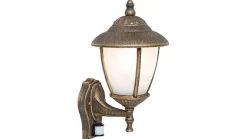 Wandlampe Außen mit Sensor Gold blendarm IP43 Hof