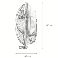 Wandlampe Außen Nickel Echt-Messing rund Ø24cm IP64