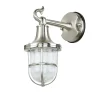 Wandlampe Außen Nickel Maritim IP64 Echt-Messing