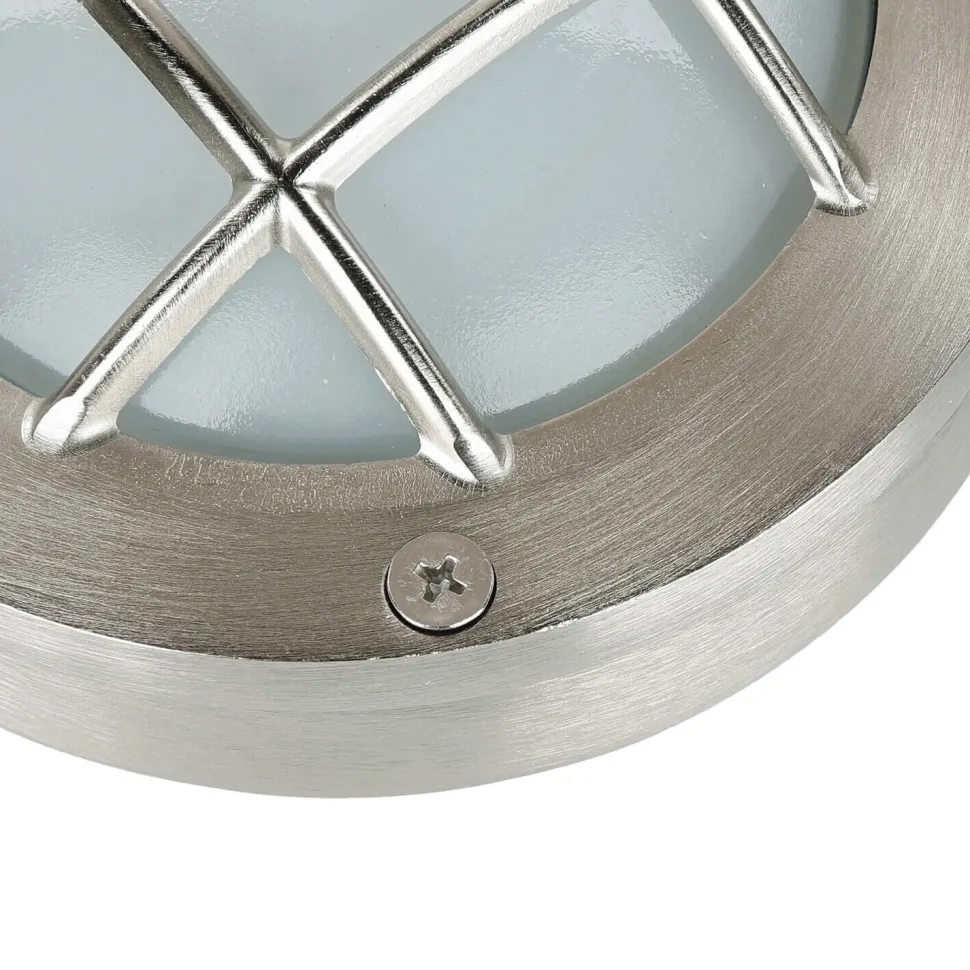 Wandlampe Außen Rustikal Nickel Echt-Messing rund