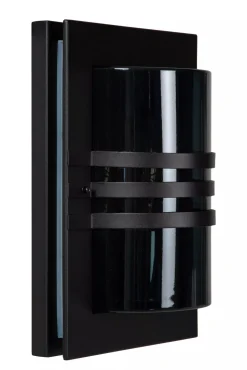 Wandlampe außen Schwarz IP44 E27 H:33 cm Haustür Garten