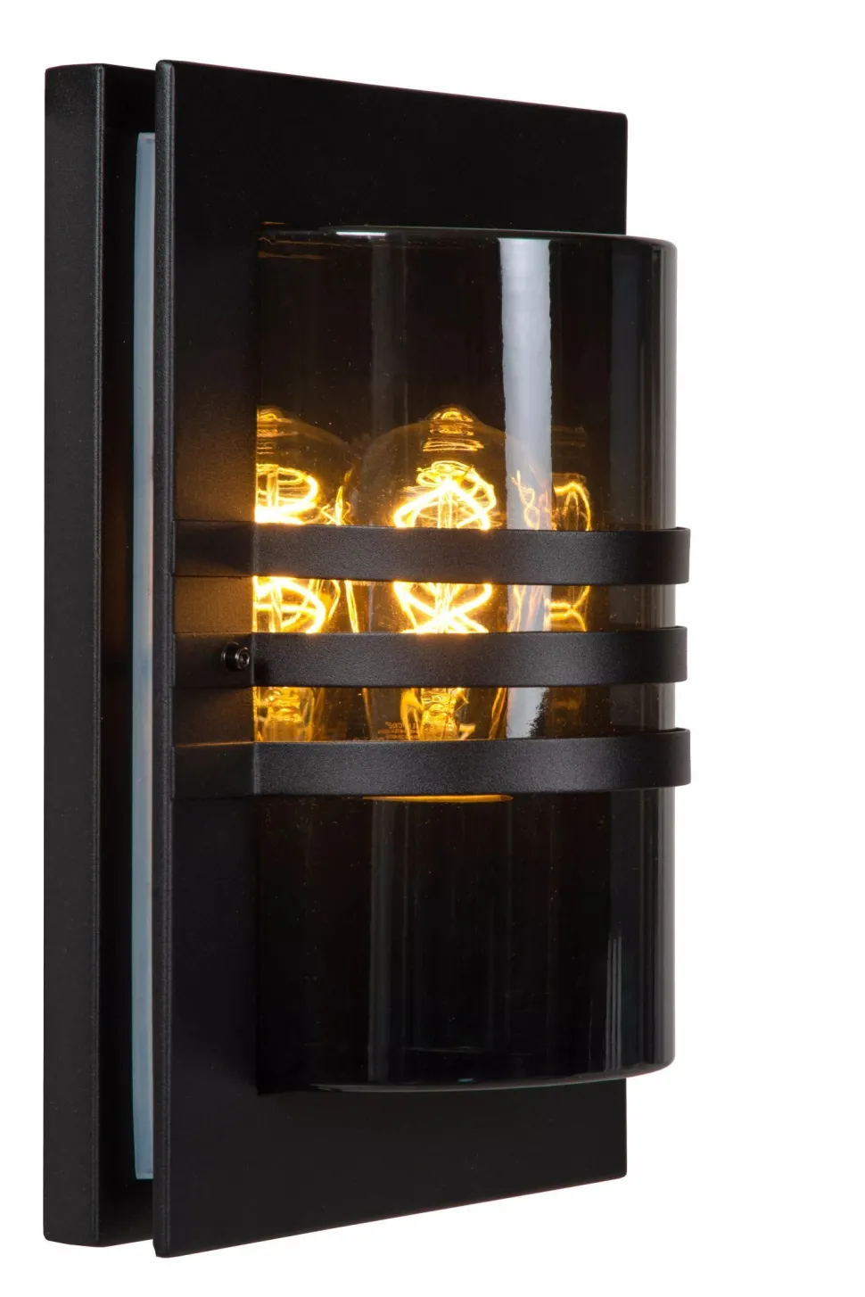 Wandlampe außen Schwarz IP44 E27 H:33 cm Haustür Garten