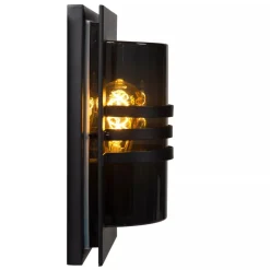 Wandlampe außen Schwarz IP44 E27 H:33 cm Haustür Garten