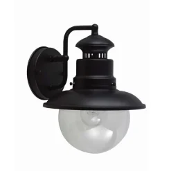 Wandlampe Außen Schwarz IP44 Aluminium Haus Hof E27