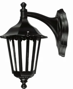 Wandlampe Außen Schwarz IP44 E27 Aluminium Rustikal