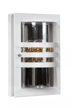 Wandlampe außen Weiß IP44 E27 B:15 cm Haustür Garten