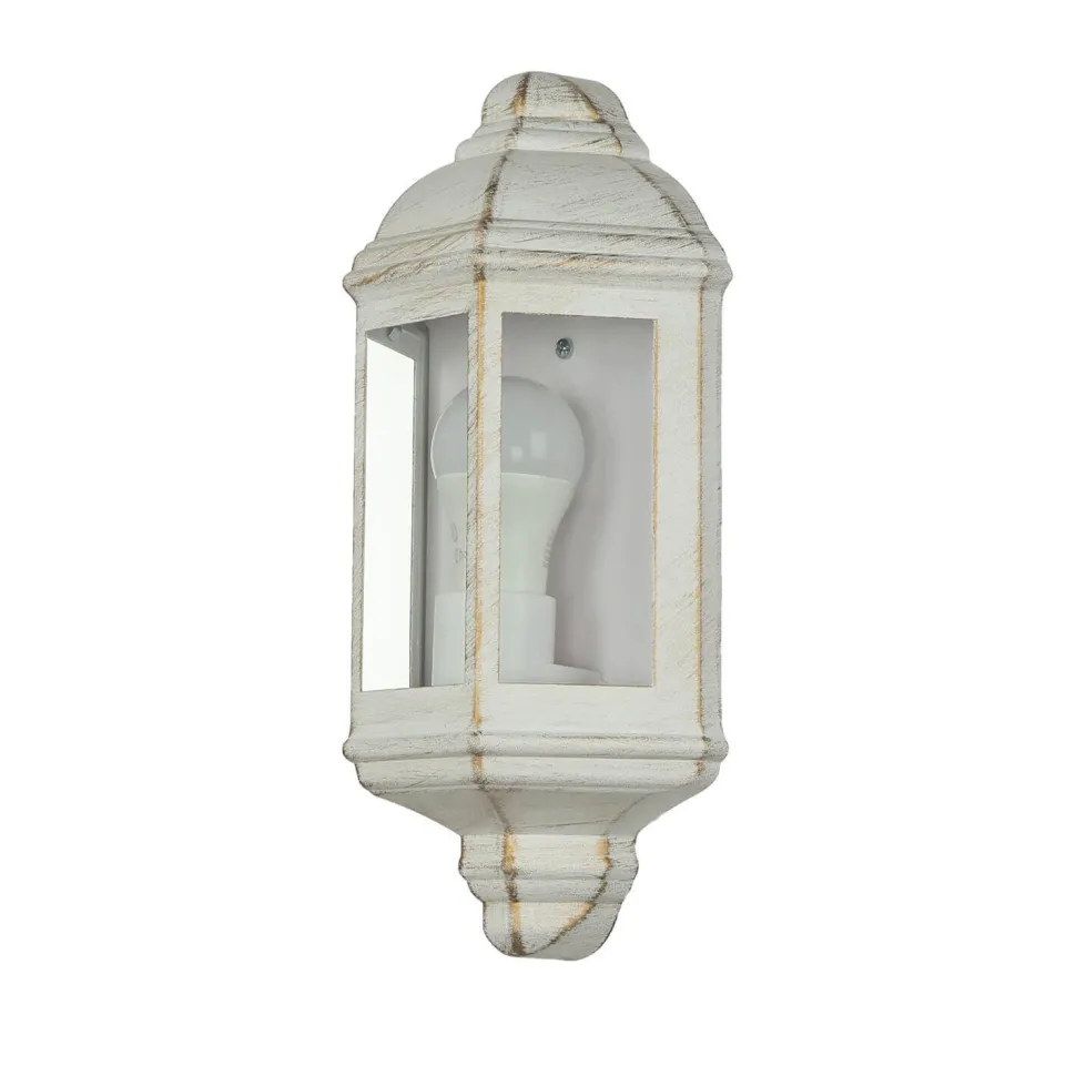 Wandlampe außen Weiß-Gold Maritim Haus Garten