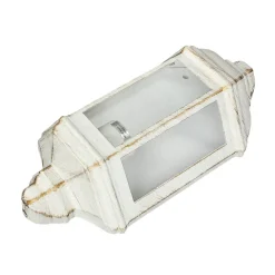 Wandlampe außen Weiß-Gold Maritim Haus Garten