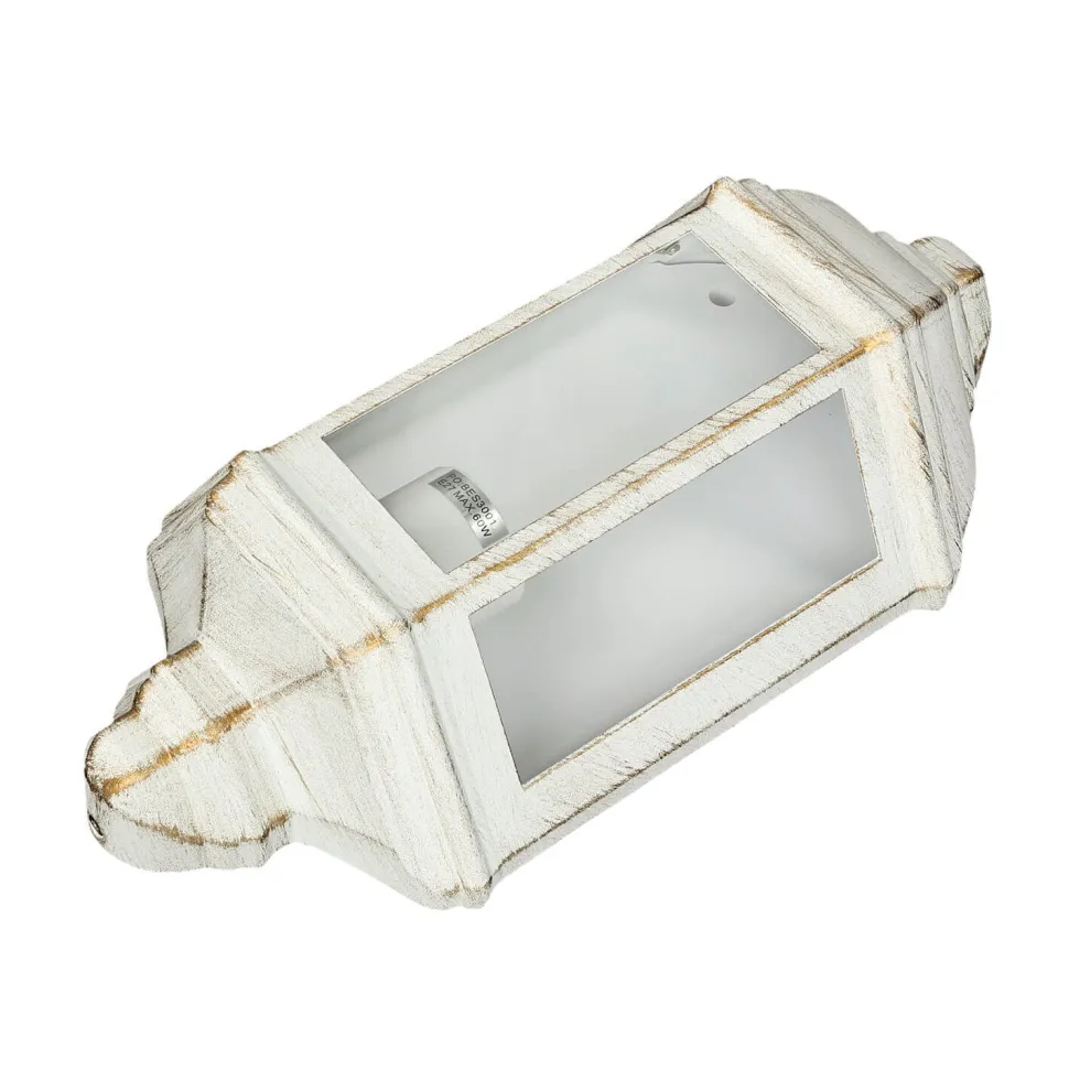 Wandlampe außen Weiß-Gold Maritim Haus Garten