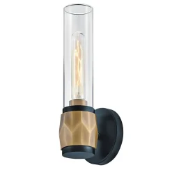 Wandlampe Bad 34,6 cm hoch IP44 E27 Modern Metall Glas