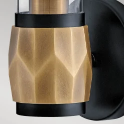 Wandlampe Bad 34,6 cm hoch IP44 E27 Modern Metall Glas