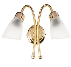 Wandlampe Bad Flur Messing Glas rostfrei ISMENE